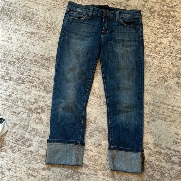 Joes Classic Blue Denim Jeans cropped and cuffed size 26 - Picture 1 of 9